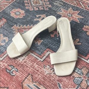 Reformation Cream Mules